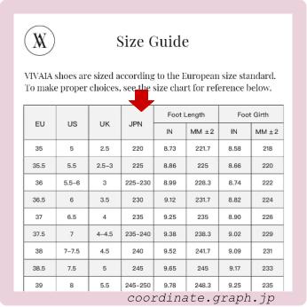 vivaia size guide